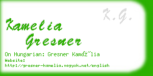 kamelia gresner business card